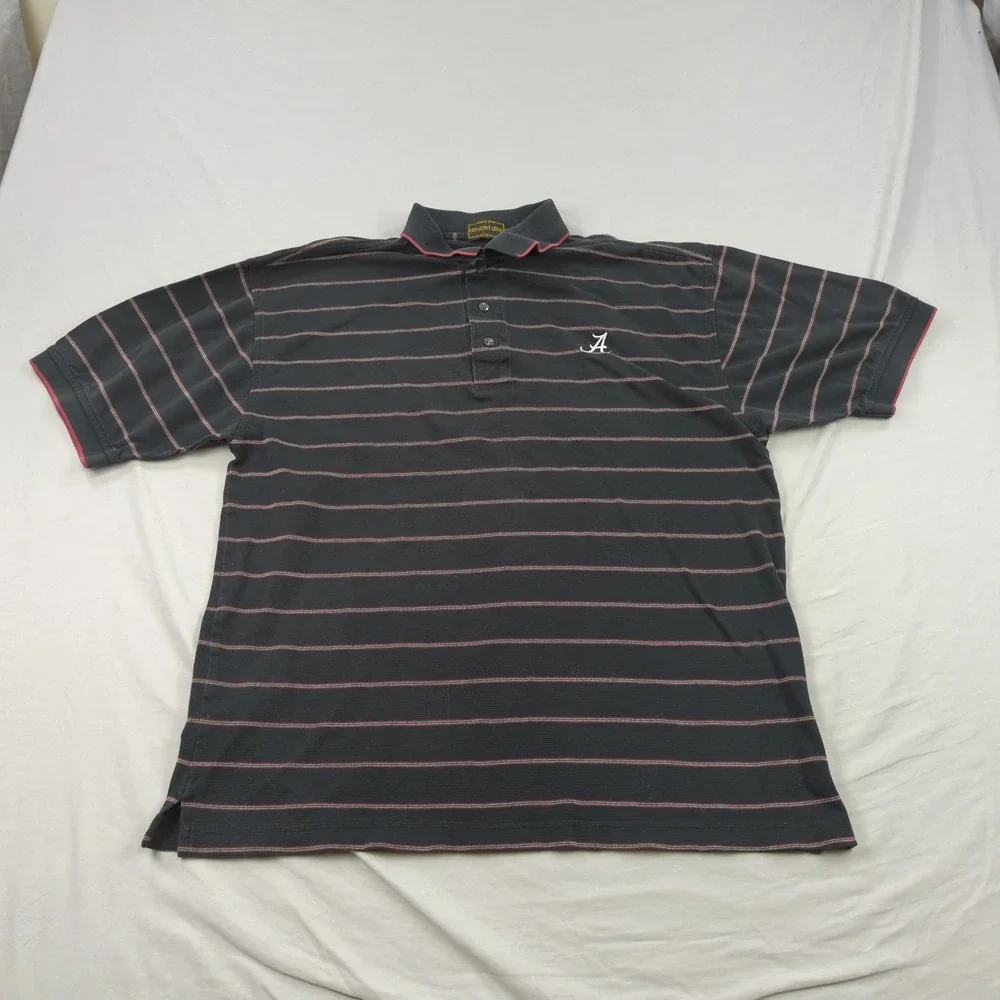 Alabama‎ Crimson Tide Shirt Mens Medium Black Striped The Shirt Shop